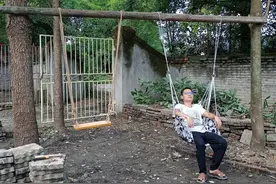 农村小院生活〔11〕- 秋千，鱼池，种菜图片