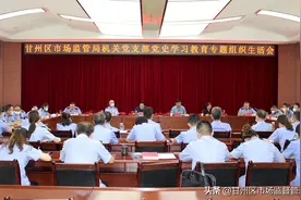甘州区市场监督管理局机关党支部召开党史学习教育专题组织生活会图片