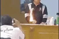 搞笑动图：狗子：救命啊，后面有车追我图片