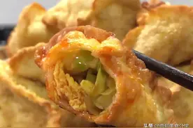 鲜香味美的油炸包菜饺，外脆里嫩，营养好吃，家人特爱吃图片