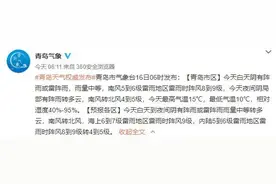 今年青岛第一声雷要来了！雷雨预计从今天11点开始17时结束，雨量中等，阵风9级！图片