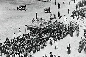 1909年罕见老照片：光绪出殡，128人扛龙纹梓棺，斥资白银52万两图片