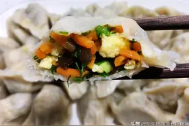 家常素馅饺子的好吃做法，5种食材调成馅，香而不腻，家人都爱吃图片