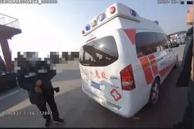 救护车空车高速上“狂飙”被查 高速交警：非执行紧急任务时决不能“任性”行驶图片