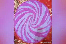「针织作品」螺旋形垫子图片