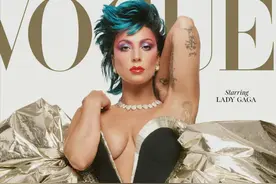 组图：Lady Gaga复古造型登英意版《VOGUE》封面图片