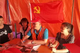 际华3509：防汛大堤上的“党课”图片