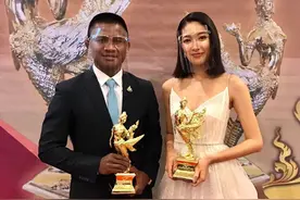 播求成动作电影巨星，获“泰国奥斯卡”最佳男主角奖，抢一龙风头图片