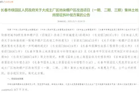 长春市绿园区政府关于大成主厂区地块棚户区改造项目（一期、二期、三期）集体土地上房屋征拆补偿方案的公告图片