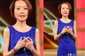 鲁豫“胖”了还挺敢穿，拿长靴当裤子，感觉还挺美，就是腿太细了图片