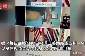 尴尬到爆！美国一议员开视频会议时不小心露出内裤和肚皮 同事惊呆了图片