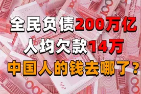 总负债200万亿？中国人均欠债14万，究竟是谁掏空了我们的钱包？图片