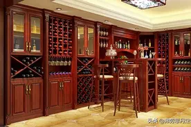 实木橱柜图片-原木定制酒柜-弗劳思丹实木全屋定制图片