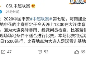 大连突降暴雨，申花与建业一战延期至8月26日图片