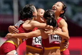 东京奥运女子4x100米接力现一高颜值广东姑娘。网友：第几棒？图片