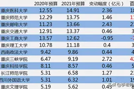 重庆市属高校2021预算深度解析：6校破10亿，仅1校下跌图片