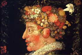 世界名画赏析128《四季》-用瓜果蔬菜花等堆砌而成的人物画图片