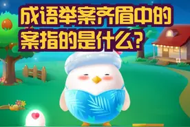 成语举案齐眉中的“案”指的是什么？蚂蚁庄园举案齐眉最新答案图片