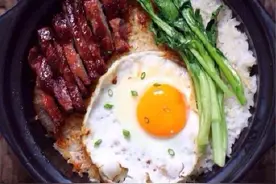 美食分享：黯然销魂叉烧饭，电影《食神》里的美食，简单做法图片