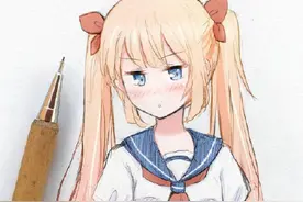 铅笔&马克笔 | 二次元少女~感觉你们会喜欢图片
