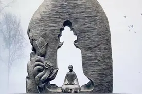 作品名《静思》冷静思考，不断反思，阿弥陀佛图片