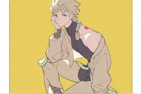 画师大佬绘制不一样的JOJO同人，肌肉都没了，样子还挺阴柔图片