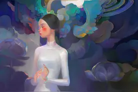 插画家 Nhan 以自然和传统入题，描绘惚恍唯美的幻境图片