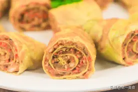 厨师长做的鸡蛋肉卷好吃有诀窍，简单易学，鲜香嫩滑，营养丰富图片