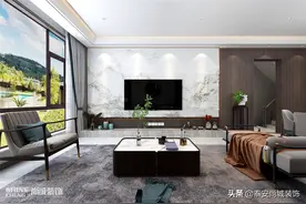 泰安金科桃花源230㎡新中式风格装修设计效果图案例图片