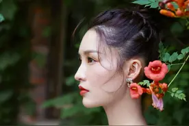 李沁 一袭薄荷绿薄纱长裙仙气飘飘，夏天里的一抹绿，清新淡雅图片