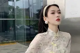 旗袍真的很经典，东方的韵味美，秋季最适合图片