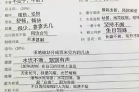 美国高中中文试卷曝光，中国孩子被难倒？网友：大学学了个假中文图片
