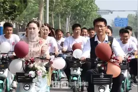 低碳环保又拉风！德州这对新人“单车迎亲”火了图片