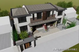 入户客厅和餐厅一体化，保证空间开阔和通透的双拼别墅图片