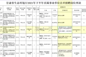2021下半年甘肃省生态环境厅直属事业单位公开招聘工作人员21人公告图片