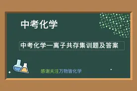 初三中考化学—离子共存集训题及答案图片