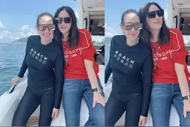 甄子丹老婆与任达华妻子同框，2大超模比美太自信，谁也没P图图片