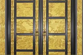华夏之门——菲尔特铜门（黄铜+实木）图片