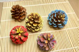 松果花饰品，看着她，是不是很治愈图片