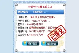 通州湾科教产业投资底价竞得通州湾地块，成交楼面价2469元/㎡图片