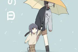 画师创作猫和主人的雨中小故事，画风好萌故事好逗图片