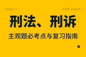 蒋四金法考：主观题刑法、刑诉必考点表与复习指南图片