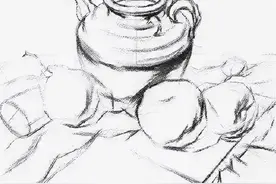 校尉美术：八开素描静物的魅力图片