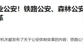 省厅完成森林公安改革！合并食药环还是保留森林公安局已有答案！图片