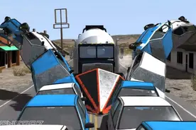 BeamNG:卡车违章导致惨烈车祸图片