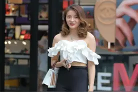 街拍时尚：个性美丽的路人模特，可爱！图片