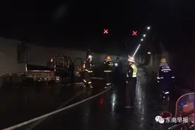 突发！泉州坪山隧道内车辆起火！黑烟滚滚！紧急扑救……图片