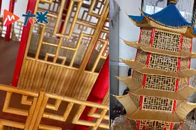 筷子、瓜子壳能干啥？民间巧匠随手就是一座“黄鹤楼”图片
