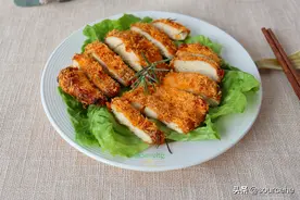 炸鸡排，不放一点油，金黄酥脆，低热量高蛋白，健身人士首选图片