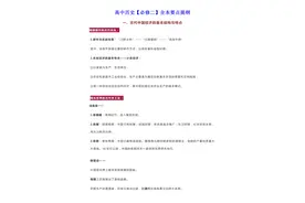冲刺绝佳资料！历史「必修二」全本要点提纲（精华版），捞分专用图片